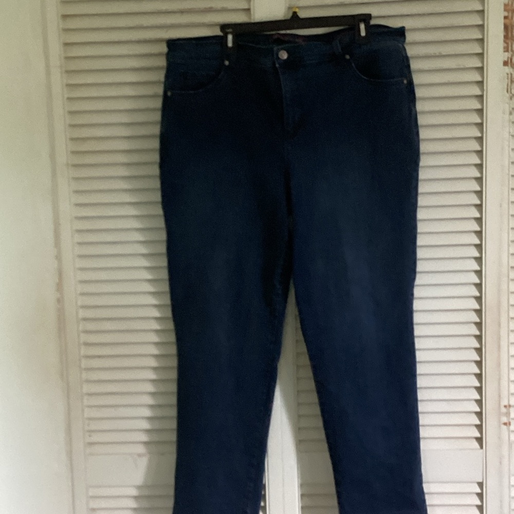 Gloria Vanderbilt plus size Classic Straight Leg Women's Jeans in Deep Indigo 18